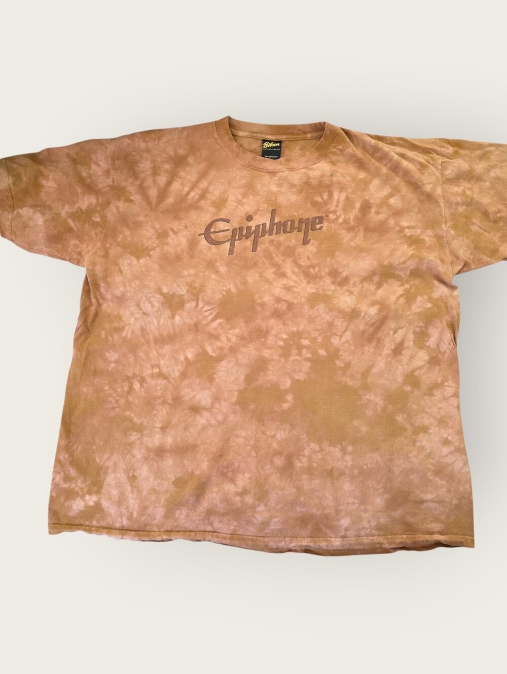 Vintage Epiphone orange rust tie-dye acid wash t-shirt